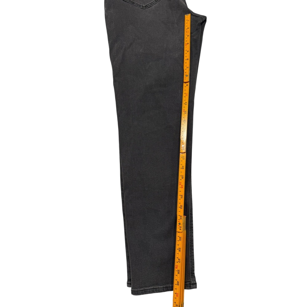 NWT American Eagle Mom Jeans Washed Black Stretch High Rise Denim 8 Long 2702 - Picture 4 of 6